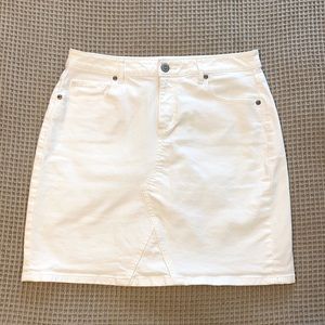 White Denim Pencil Skirt